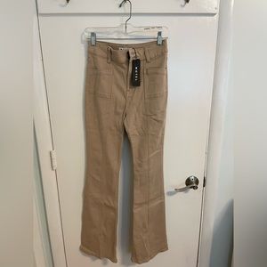 Motel brown split leg jeans